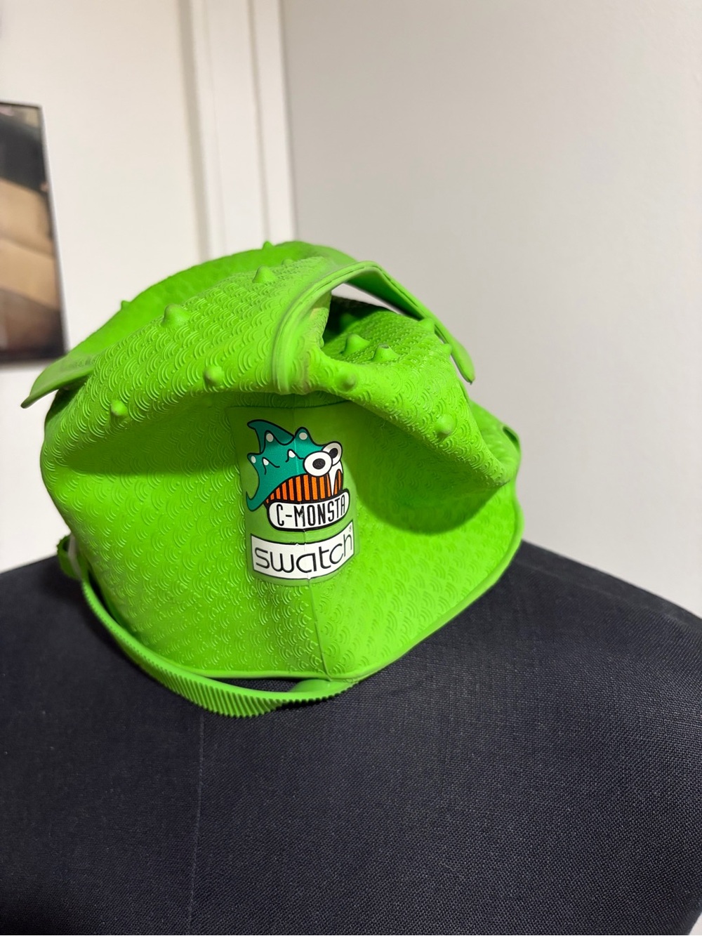 Vintage Swatch Neon Green C-Monsta Spike Cap